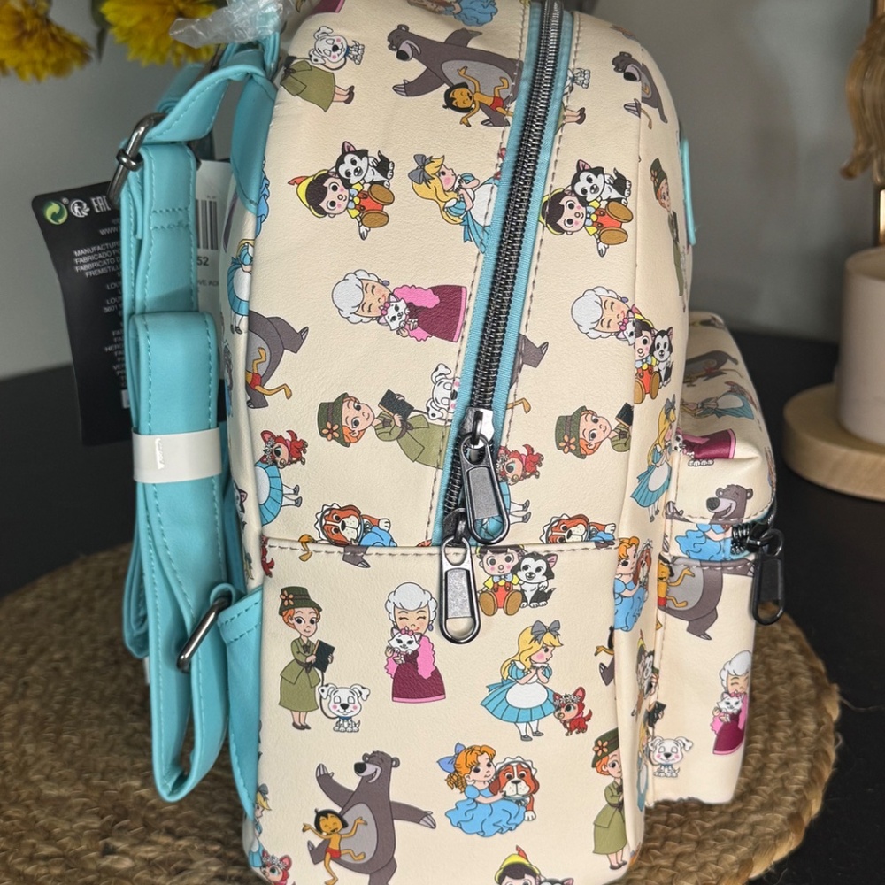 Loungefly Disney Chibi Animal Love Mini Backpack NWT Vegan Leather - Picture 4 of 8